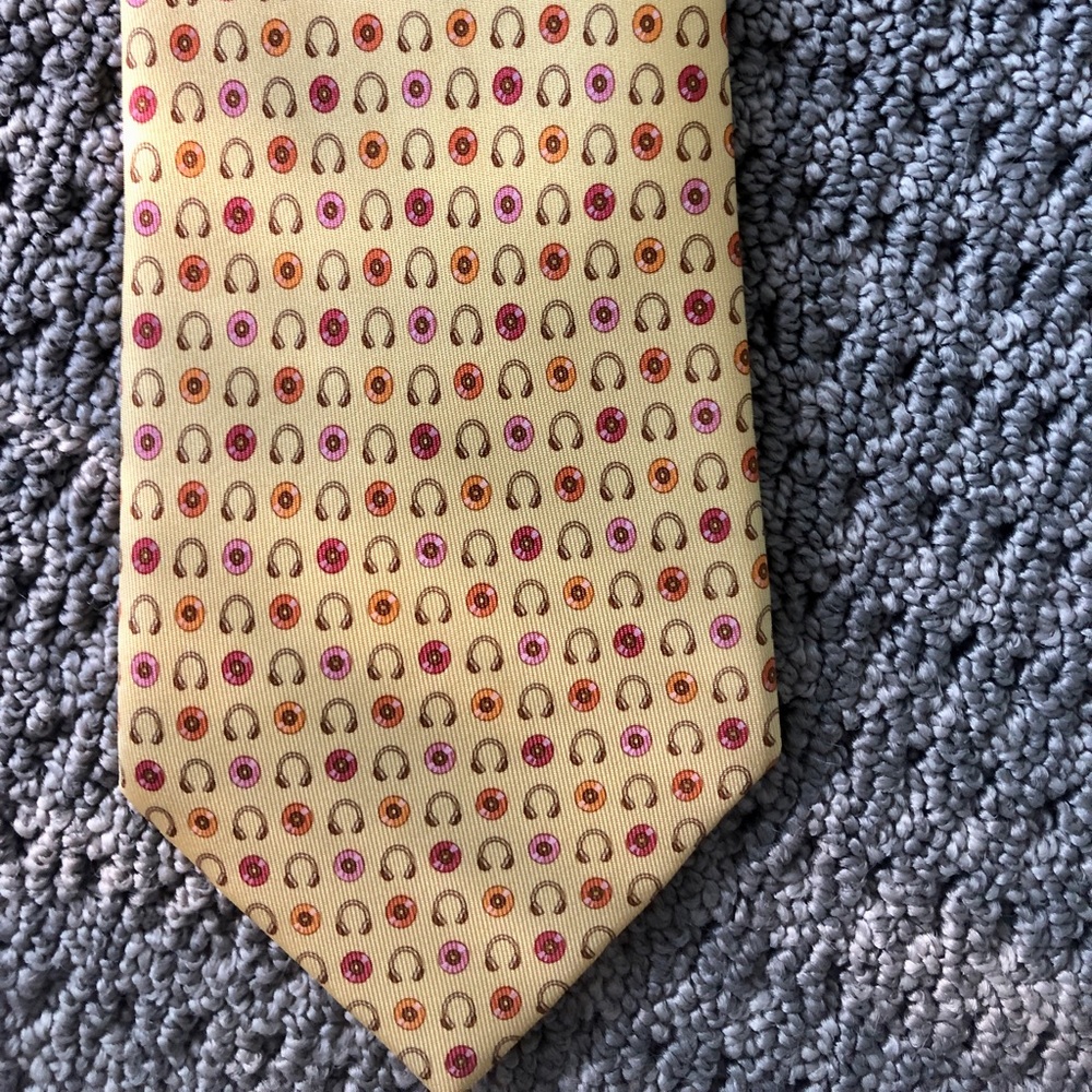 SALVATORE FERRAGAMO Silk Tie - yellow